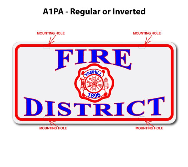 A 1 pa fire district sign