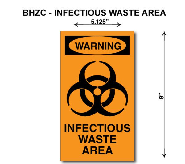 A sign warning of infectious waste area.