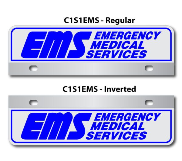 Emergency Medical Services Plate Sign for Vehicles