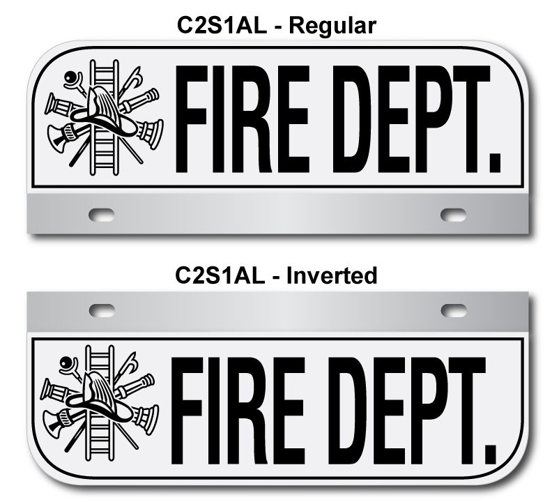 Fire Dept. Signs in Regular and Inverted Options