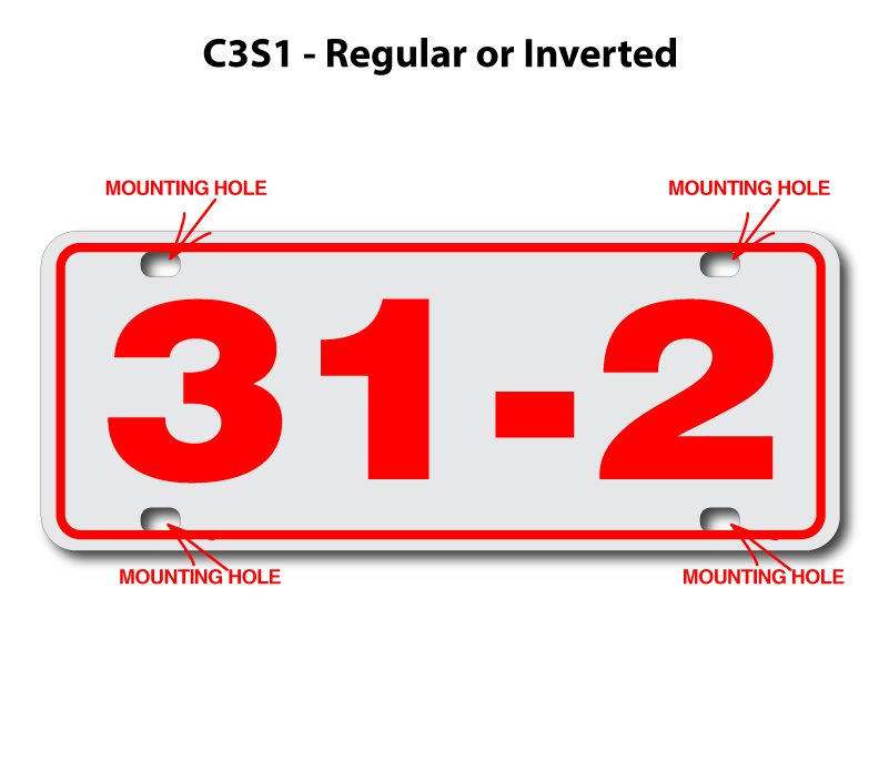 31-2 sign plate sticker