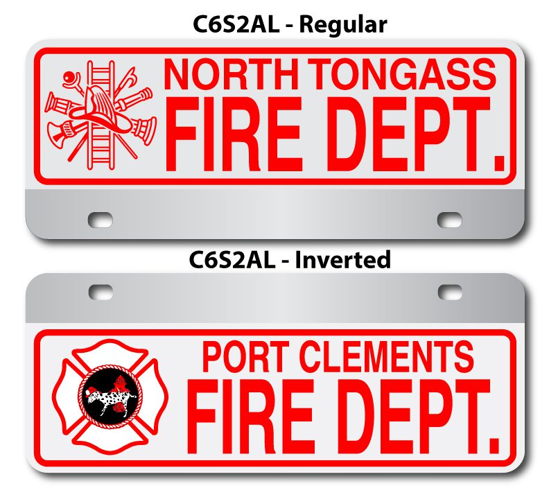 C6S2AL Sticker Signs for Fire Dept.