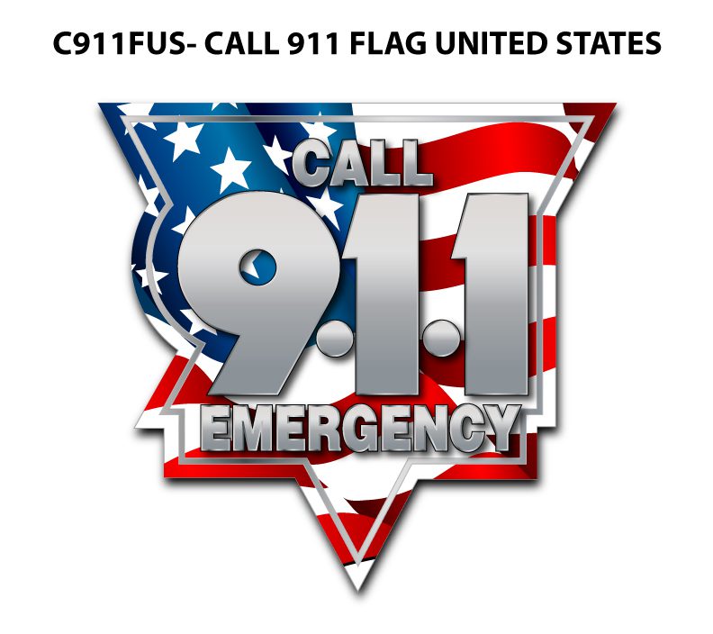 C911-FUS Call 911 Flag of the United States