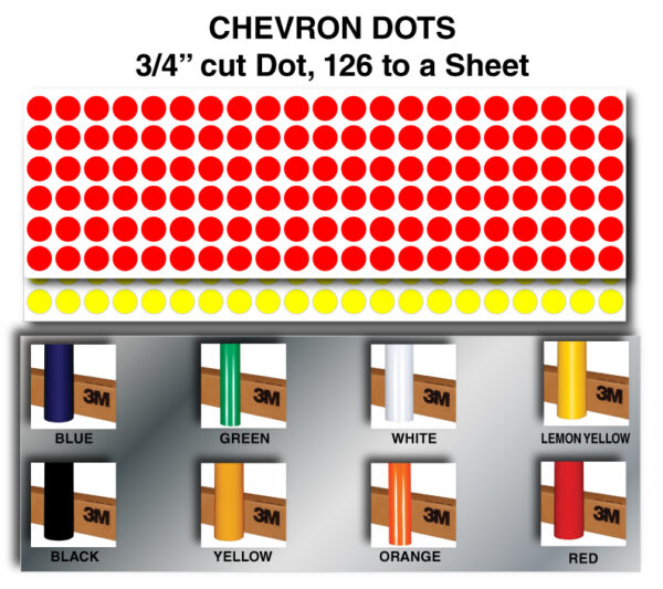 Chevron Dots in Different Color Range