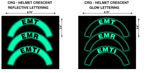 A couple of pictures showing the different types of glow in the dark letters.