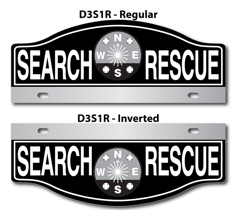 D3S1 Black White Search and Rescue Decal Stickers