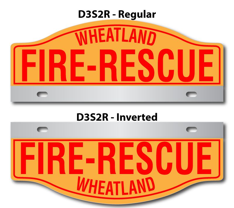 D3S3 Yellow Red Orange Decal Stickers in Regular and Inverted Options