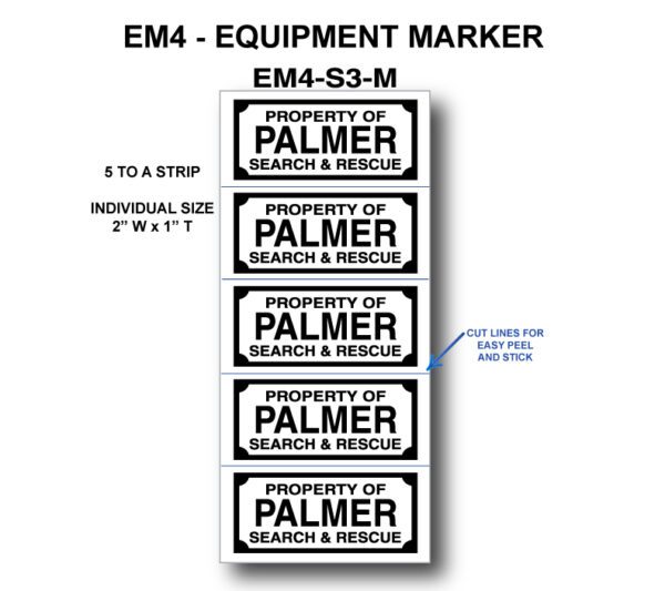 A picture of the em 4-s 3-m equipment marker.