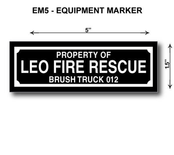 A picture of the front side of an ems marker.