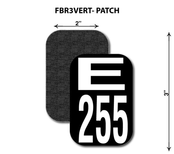 A patch of fabric with the number 2 5 5 on it.