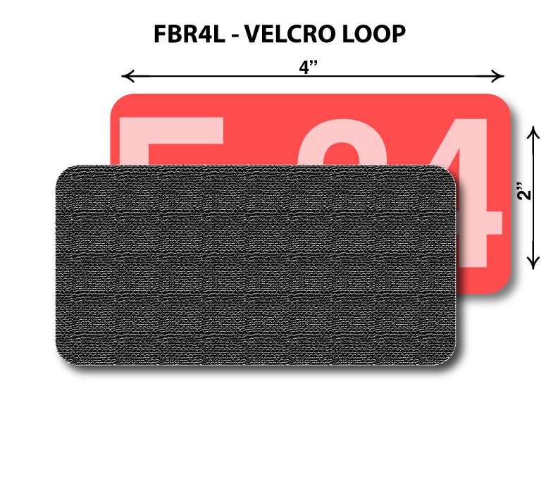 FBR4L Velcro Loop Sticker With Measurements