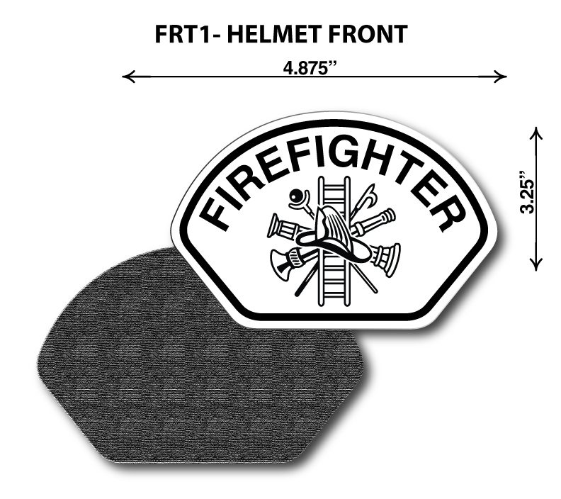 FRT1 Firefighter Sticker in Black and White