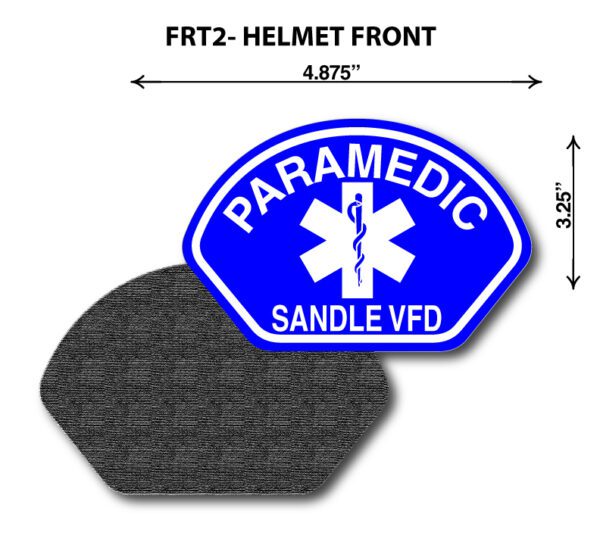 A blue patch for the paramedic sandle vfd.