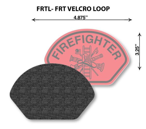 A fire department patch is shown on the velcro loop.