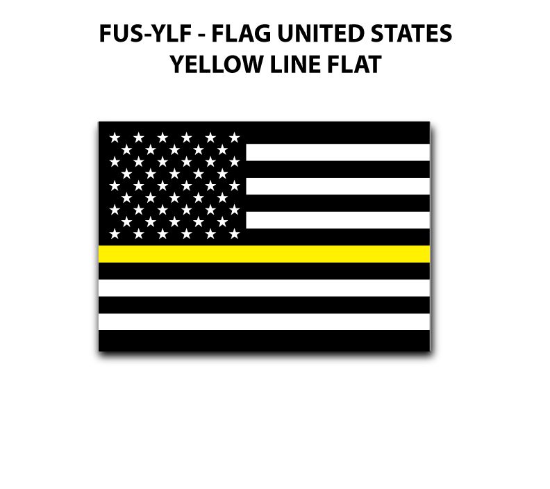 FUSYLF Flag of the United States Yellow Line Flat