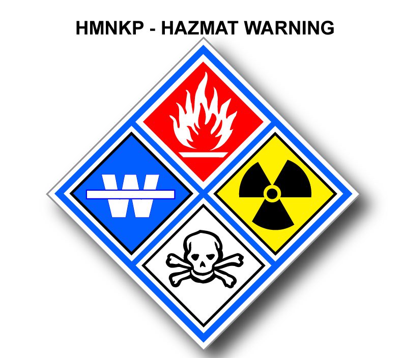 HMNKP Hazmat Sticker Sign Warning