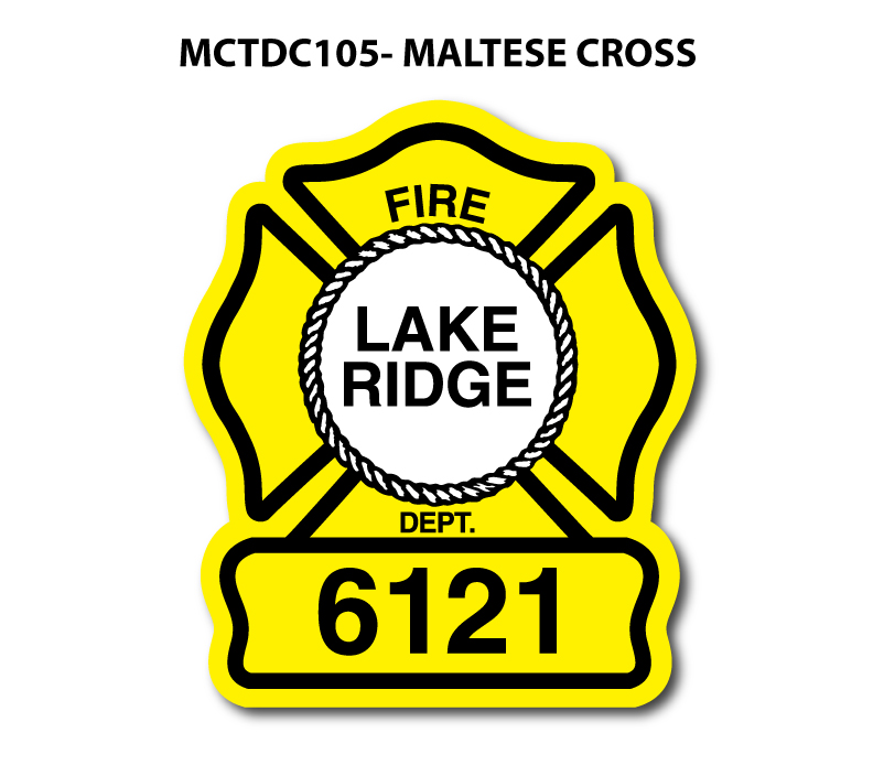 Lake Ridge Maltese Cross Sticker