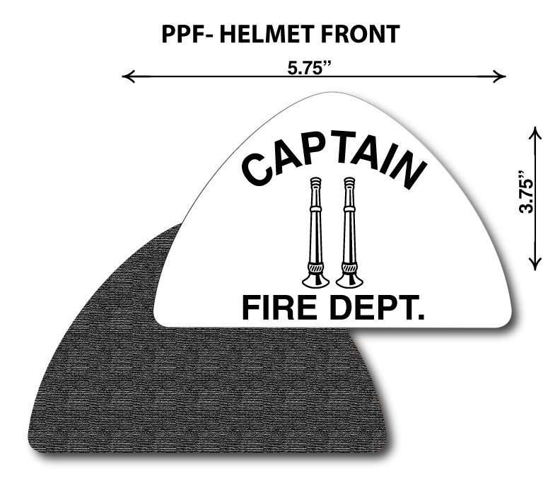 Captain of Fire Dept Helmet Sticker