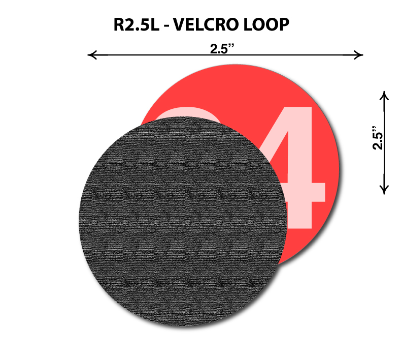 R2.5L Velcro Loop Sticker