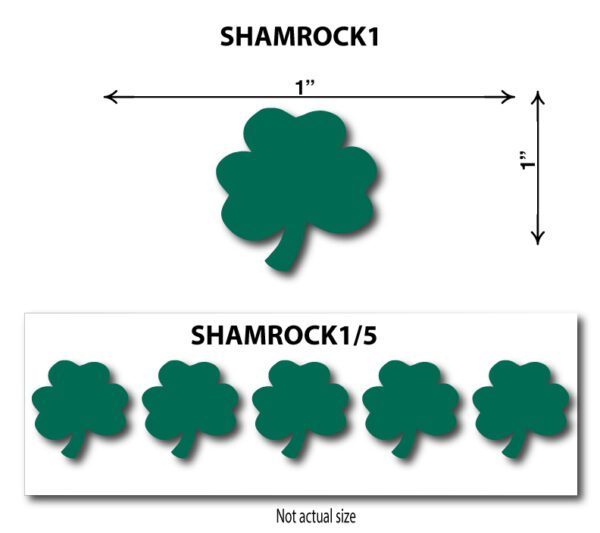 A shamrock cut out is shown in the size of a paper.