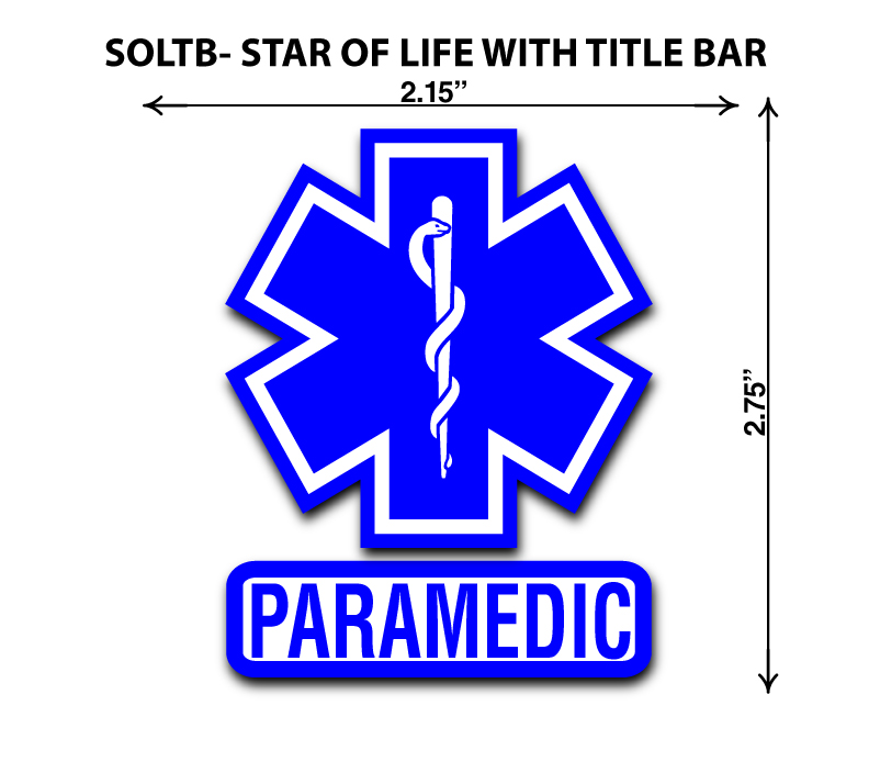 Star of Life Die Cut Sticker With Title Bar