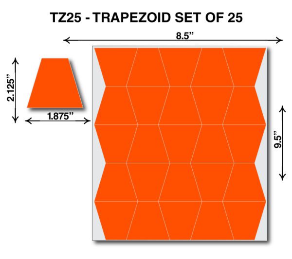 A set of 2 5 orange triangles with a lamp shade.