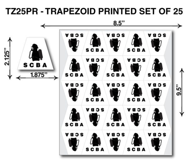 A picture of the trapezoid printed set of 2 0.