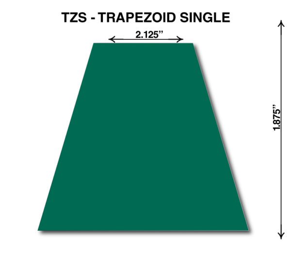 A trapezoid shaped area rug with the size of 2. 1 2 5 feet