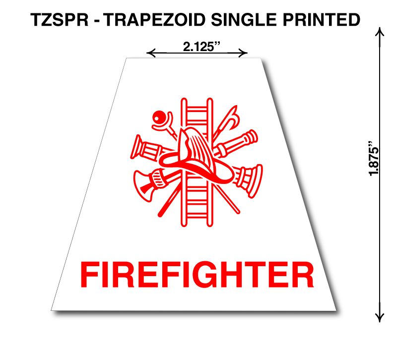 Trapezoid Single-Printed Velcro Vehicle Sticker With Measurements