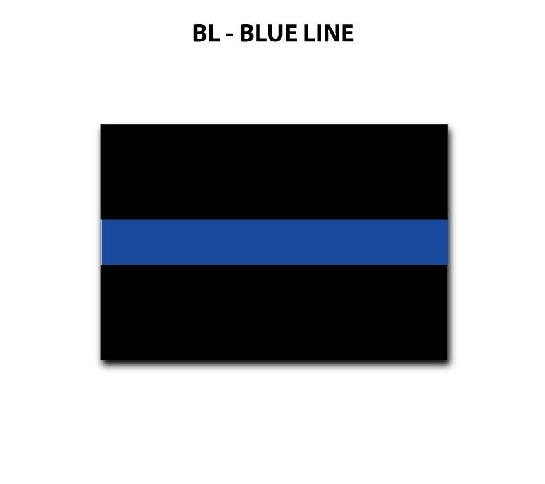 A picture of the flag of the blue line.