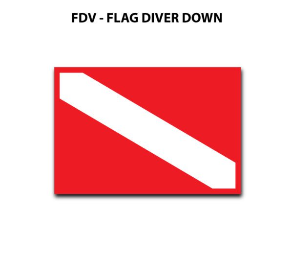 Red and white diver down flag.