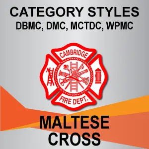 Cambridge Fire Department Maltese Cross logo.