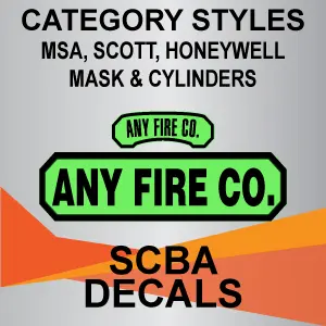 Any Fire Co. SCBA Decals for Masks