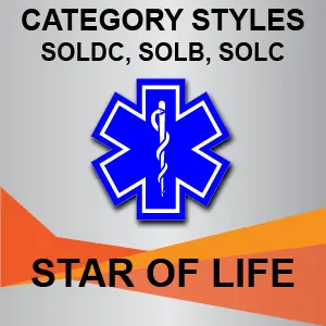 Star of Life medical symbol logo.