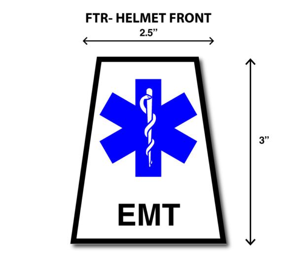 Blue star of life EMT helmet sticker.